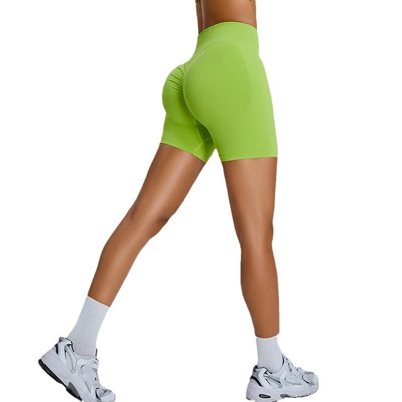 European and American Three-point Fitness Shorts Women's High-waisted Peach Hip-lifting Tight Quick-drying Yoga Shorts