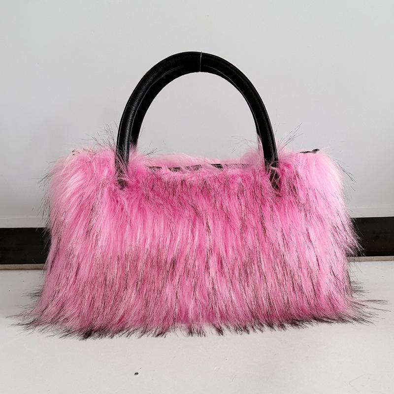 2025 Fall/Winter Women's Plush Faux Fur Crossbody Shoulder Bag