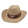 Western Cowboy Hat Hand-Woven Straw Hat Men'S And Women'S Outdoor Beach Vacation Windbreak Rope Sunscreen Sun Hat