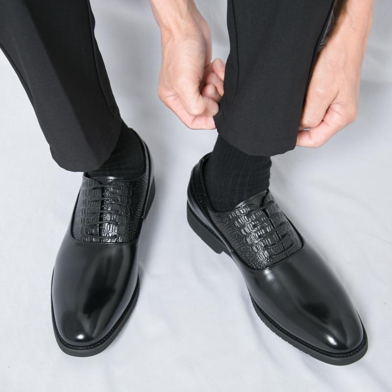 Men Dress Derbys Formal Business Leather Shoes Black Tuxedo Wedding Shoes Plus Size