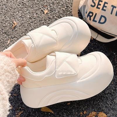Klittenband dikke zool muffin verhogende grote kop witte schoenen kinderen zomer lente en herfst nieuwe boardschoenen