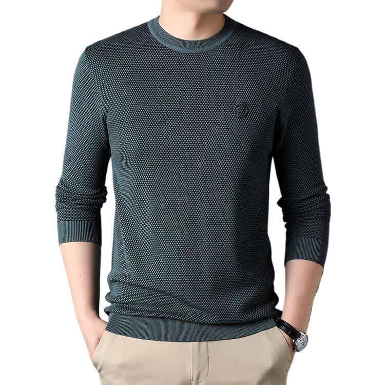 Spring & Autumn Fashion: Men's Plus Size Knitted Sweater - Thin, Casual, Sporty, Stylish, and Warm