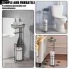 Floor Standing Toilet Paper Holder Iron Bathroom Tissue Dispenser Rust-proof Freestanding Toilet Roll Holder Storage Shelf