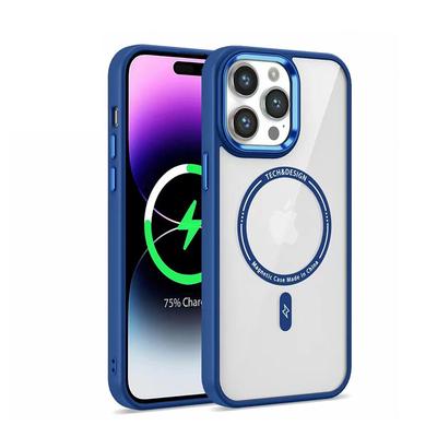 Použitelné pro iPhone15Pro Kovový objektiv Pouzdro na mobilní telefon 13 Šetrné k pokožce Magsafe Magnetické 14 Ochranné pouzdro