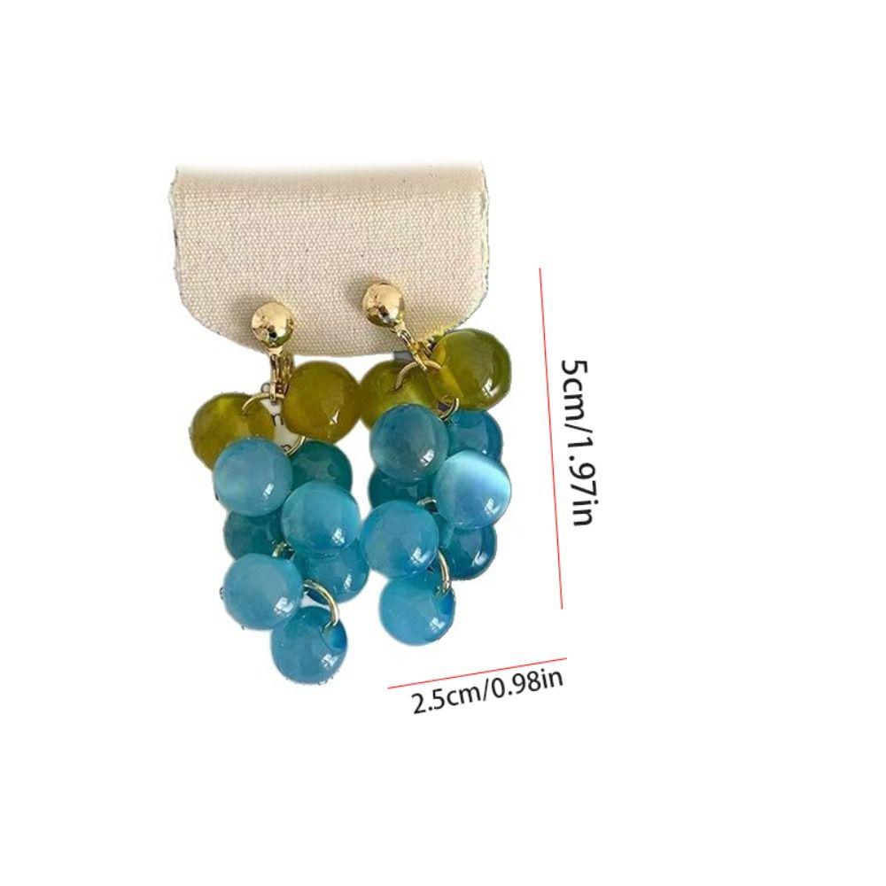 Korean Style Grape Earrings Bohemia Earrings Beads Earrings Sweet Fruit Dangle Earring  Summer