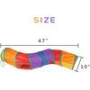 Cat Tunnel for Indoor Cats Interactive, Rabbit Tunnel Toys, Pet Toys Play Tunnels for Cats Kittens Rabbits Puppies Crinkle Pop Up Rainbow 47" Shape S