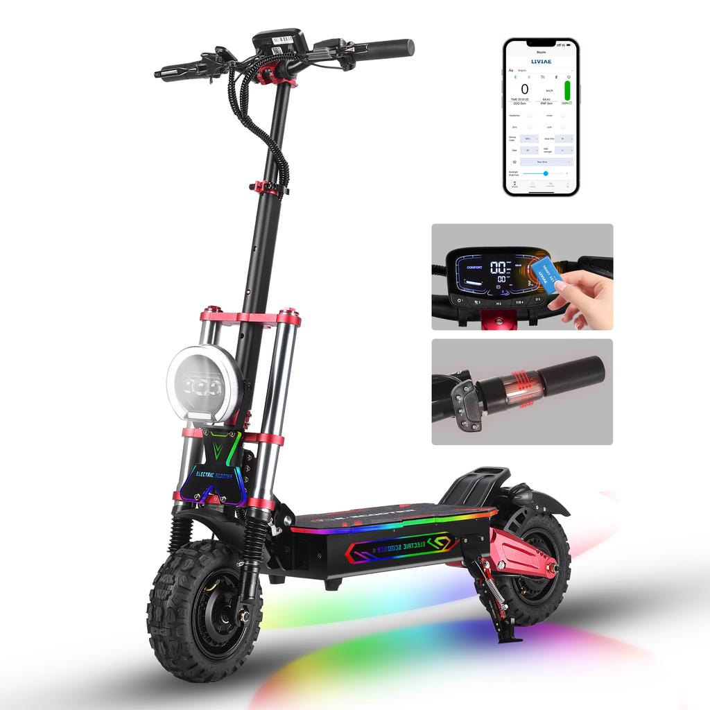 EU 2024 S5-11 38Ah 6000W 60V 38AH Maks hastighet 95km/t Oljebrems 11Tommer elektrisk scooter 100Km Rekkevidde NFC-nøkkel Kobles applikasjon