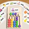 Letter Spelling Learning Board + 12 Double-Sided Word Cards (Total of 24 Words) | Educational Toy for English Phonics Introduction