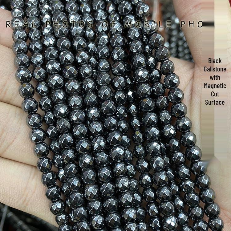 Faceted Black and Red Hematite Beads for DIY Jewelry Making
