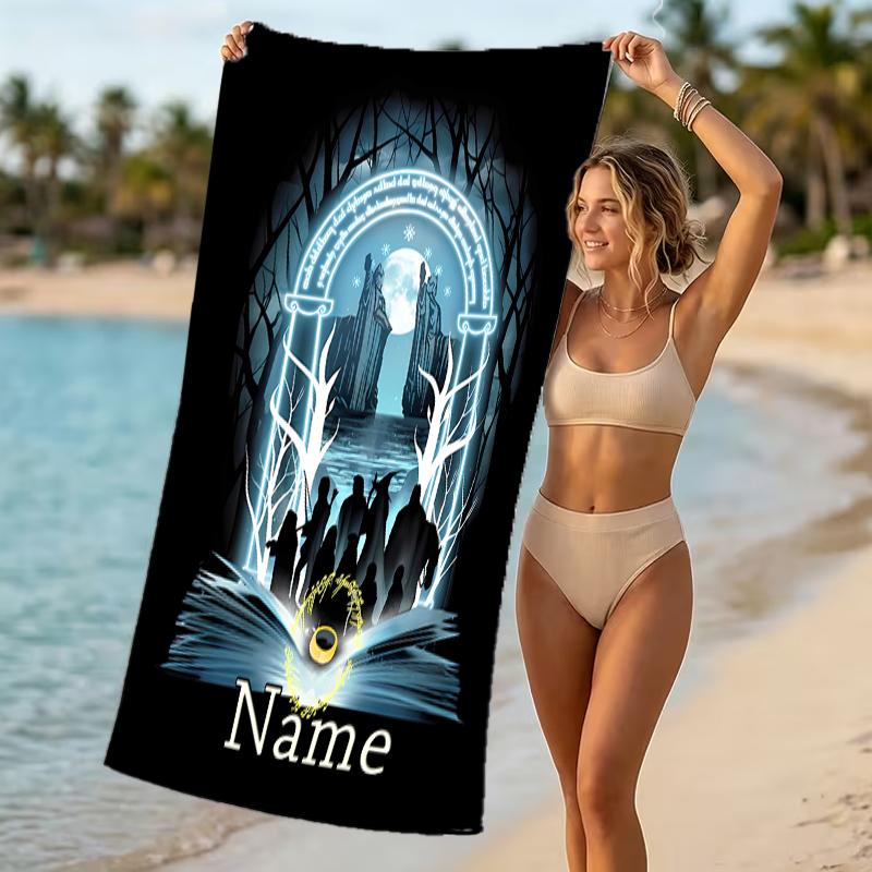 Customizable Personalized Beach Towels The Fellowship of the Ring Themed designs.Suitable for the Beach, Yoga, Sports;ideal As Beach Accessories