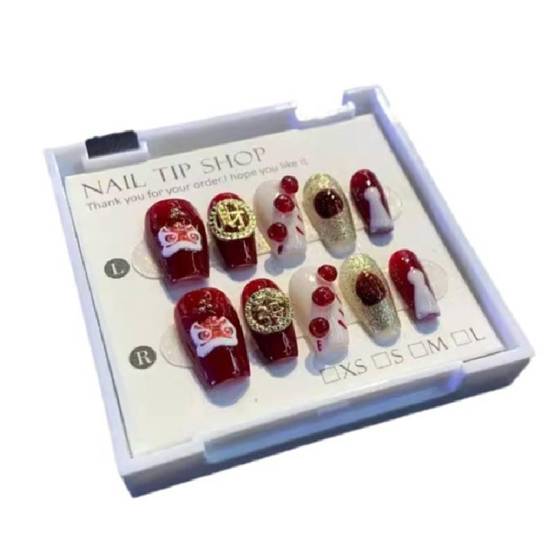 Handmade Nail Art Stickers In Short Stairs Style For Women Xs S M L