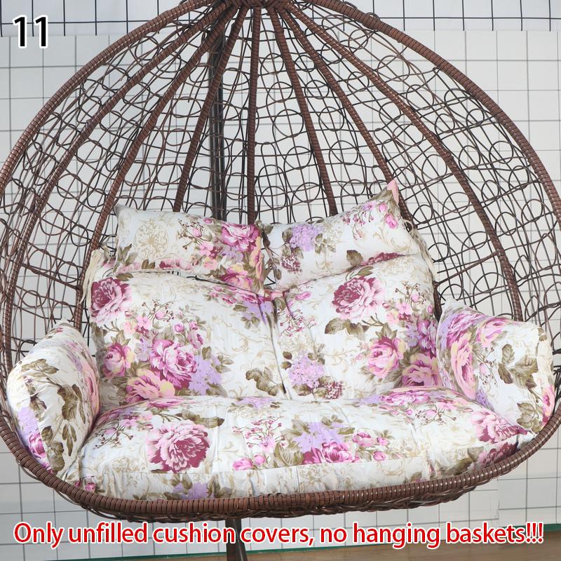UnFilled Cover Swing Egg Double Hanging Chair Cushion Cover Patio Round Papasan Large Detachable Pillowcase for Home No Chair As picture 2980₽