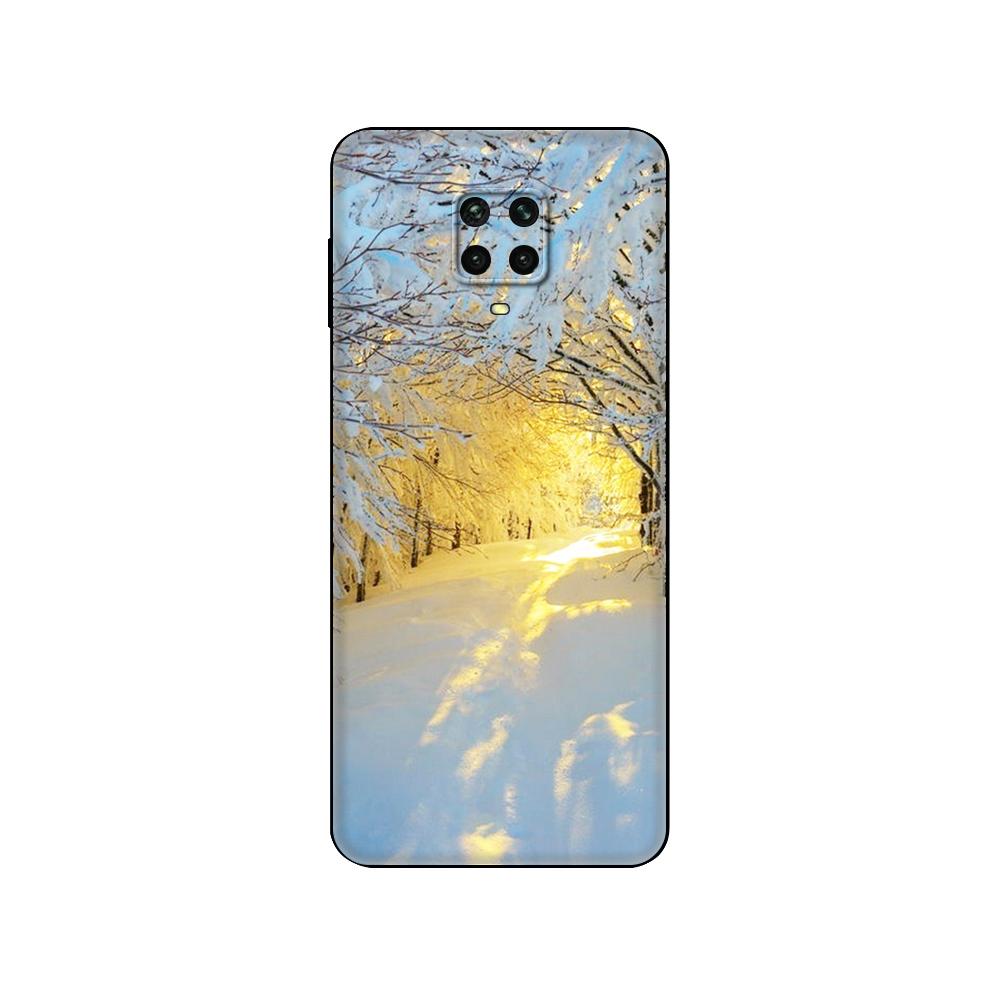 Black tpu Case For Xiaomi Redmi 7A 8 8A 9 9A 9C Case Redmi Note 8T 8 Pro T Note 9 9S 9 Pro Case Winter Snow Flowers Fashion