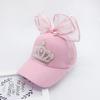 Verstellbare Mütze für Kinder, für Babys und Mädchen, lässig, Outdoor, mit Perlenkronenmuster, Baseballkappe, atmungsaktive Visierhüte