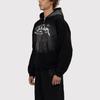 Zipper sweater ruffian handsome Internet celebrity hooded cardigan small bell letter new printed top jacket