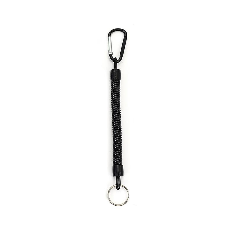 1 Pcs Fishing Tools Anti-Lost Lanyard Telescopic Elastic Retention Rope Safety Spring Lanyard Rope Key Ring Chain Accessories