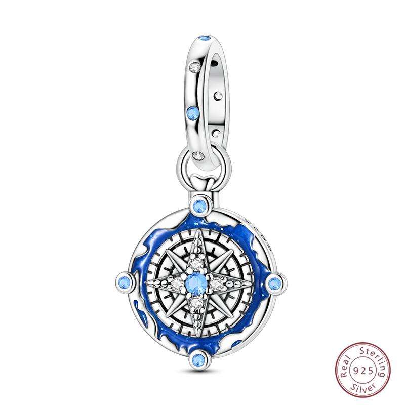 New Original Copper Beaded Bow Charm Blue Beads For Women Exquisite Diy Birthday Jewelry Gifts