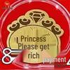 Shuibei 999 Pure Gold Princess Phone Sticker - 2mg Gold Leaf Magnet for Wealth & Prosperity