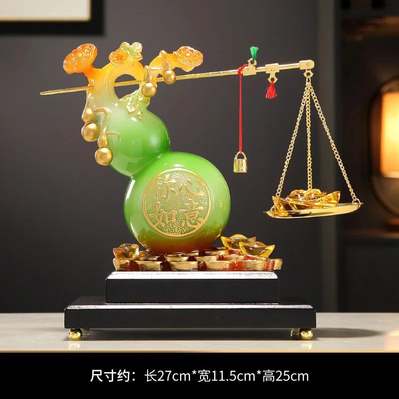 1PCS resin plant ornaments modern and simple gourd ornaments wine cabinet living room entrance front desk high-end gifts