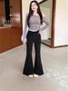 New Korean Style High-Waist Slim Micro-Flare Wide-Leg Pants for Women