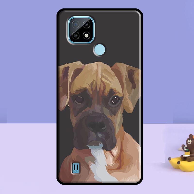 Boxer Dog Puppy Case For Realme C75 C67 C61 C55 C53 C51 C35 C21Y C25S GT 7 Pro 6 6T 10 11 12 13 14 Pro Plus