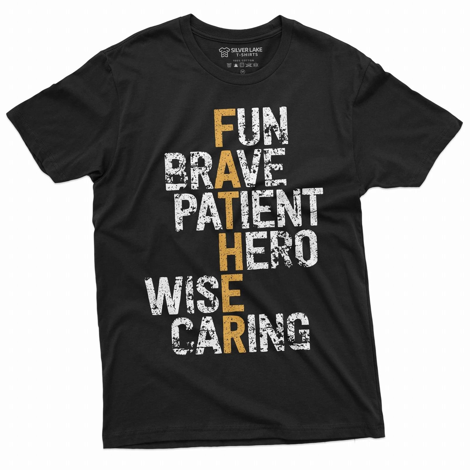 Mens Father definition shirt Father s day Brave Patient hero wise caring dad tee XXL
