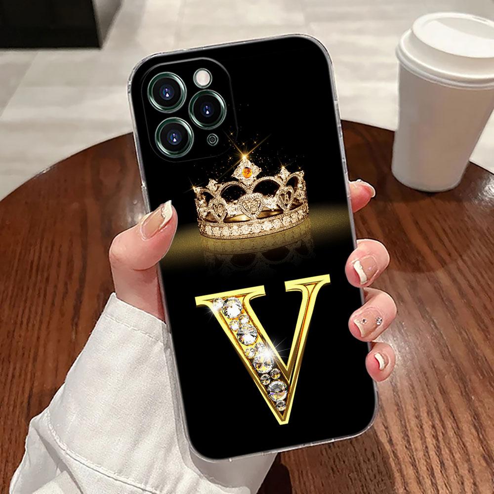 

Прозрачный чехол с буквами G F V H D P C B для Apple iPhone 17 16 15 14 13 12 11 Pro Max 16Plus 16E 17Air 17Pro iPhone 11 Pro