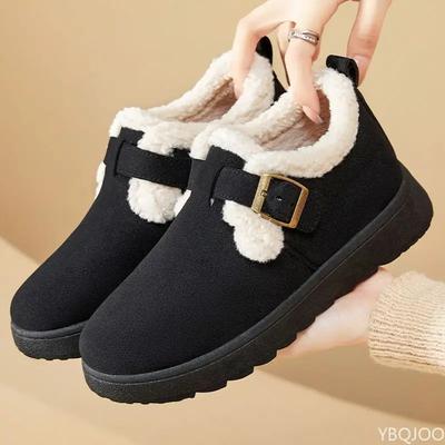 Casual Comfortable Women's Cotton Shoes Winter New Fashionable Versatile Cotton Boots Minimalist Plush Thick Women's Shoes