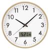 Lightess Wall Day of the Continuous Second Large Easy To Nighttime Second Hand 30cm Double Stylish Interior Decor Clock, Radio-Controlled, Silent,