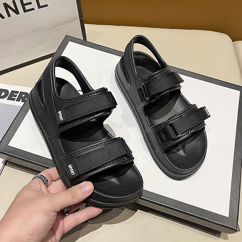 

Женские сандалии TUINANLE на платформе и каблуках, летняя обувь для женщин, женские пляжные тапочки 42 чёрный