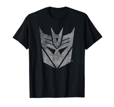Camiseta Icônica com Logo Desgastado dos Decepticons de Transformers