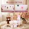 10Pcs Cartoon Animal Little Bear Plush Toy Keyring Bear Plush Dolls  Holiday Gift