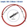 Motoforti 1/2pcs 10ft 13ft 16ft 20ft 24ft Marine Throttle Cable 3300/33C Throttle Shift Remote Control Cable 3M-6M for Yamaha
