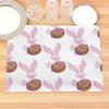Easter Bunny Pattern Placemat Cotton Linen Fabric Table Mats Family Dinner Tableware Kitchen Size 30X45 Cm Table Mat