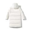 Fashion solid color large pocket casual mid-length hooded down jacket for men and women, winter white duck down warm