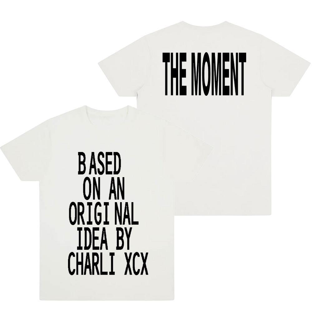 

Charli Xcx The Moment Футболка Мода Женская футболка Гранж Культ Графическая футболка Унисекс Летняя Хлопок Короткий рукав Высокое качество Топ S чёрный