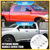 4pcs Chrome Plated ABS Exterior Side Door Handle Cover Trim for Dodge for Ram 1500 for Jeep Commander Grand Cherokee 2006-2010 Silver Tone Outer Door