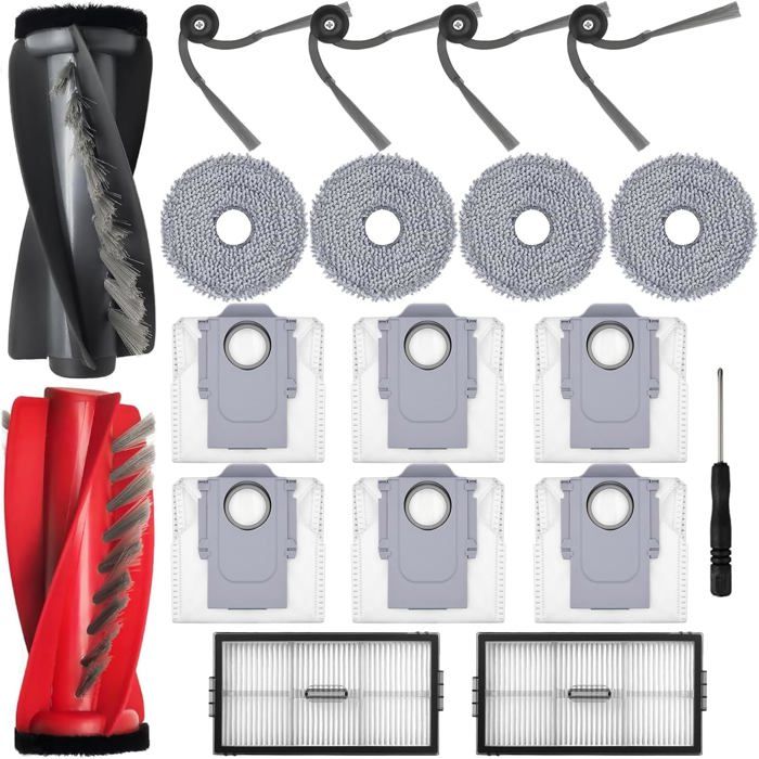 Accessoires Pour Roborock Saros 10R, 1 Brosse À Rouleau Principale, 6 Sacs À Poussière, 4 Brosses Latérales, 2 Filtres, 4 S[BLE195]