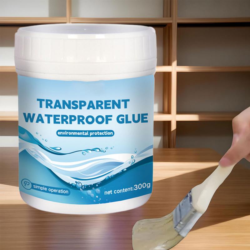 Waterproof Coating 300g Transparent Waterproof Sealant Anti-Leakage Agent Repairing Glue With Gloves Brush For Roofs Garden