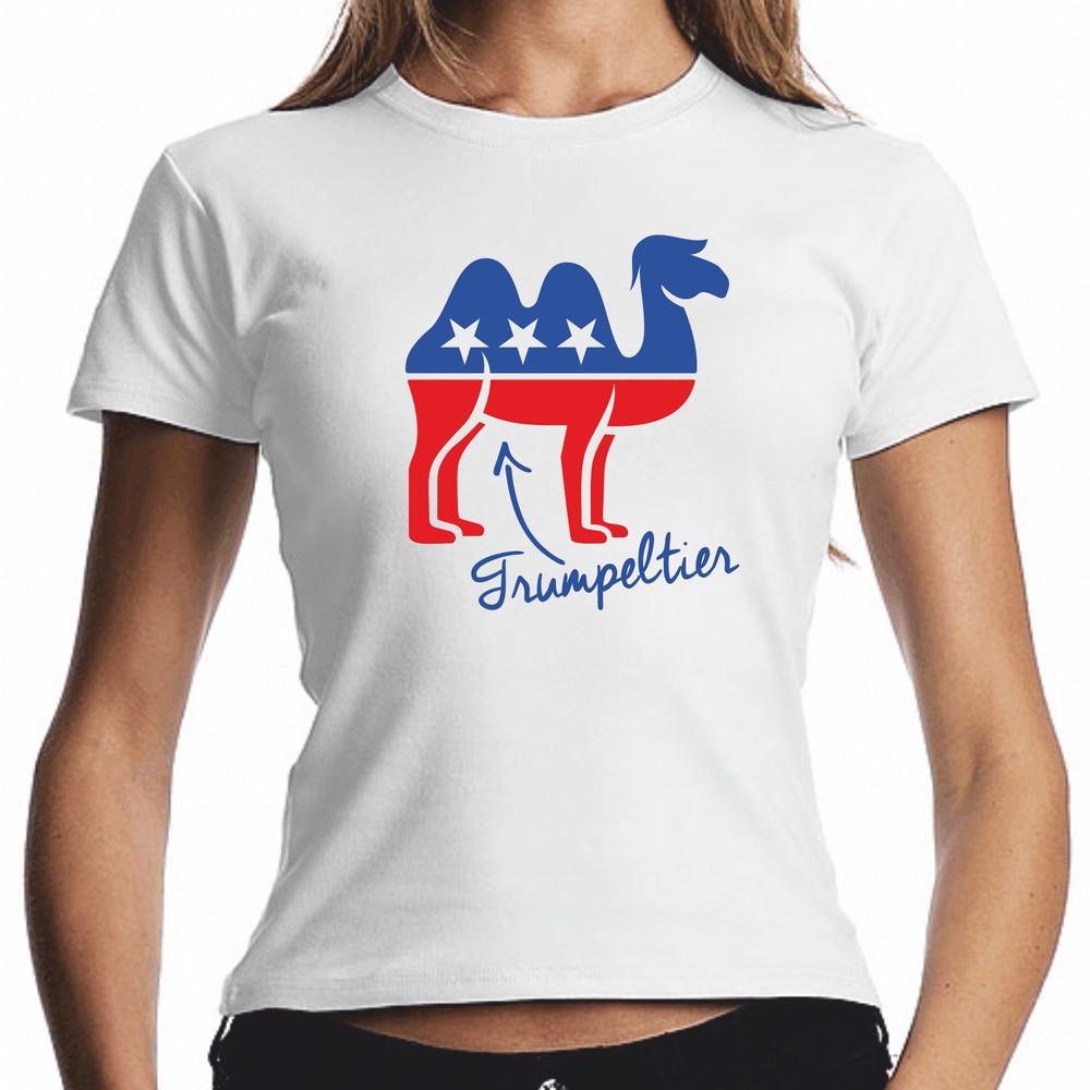 

Trumpeltier Donald Trump Satire USA President Fun Comedy Ladies Girlie L
