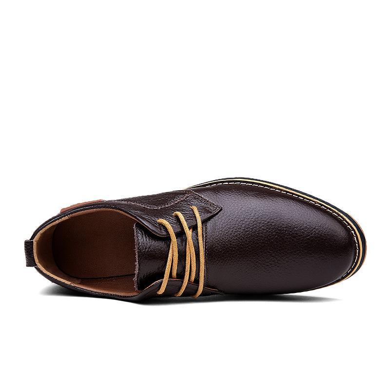 New Season Men's Fashion Cowhide Leather Casual Shoes