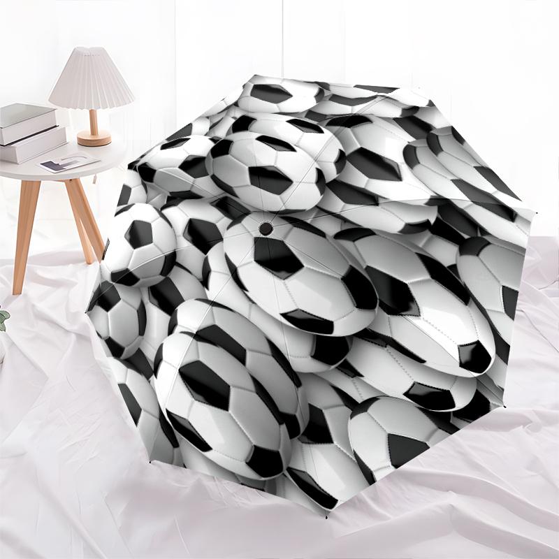 

1PC football sport Umbrella Portable Folding Umbrella Iron Frame Hole Bone Structure Outdoor Home Umbrella A2