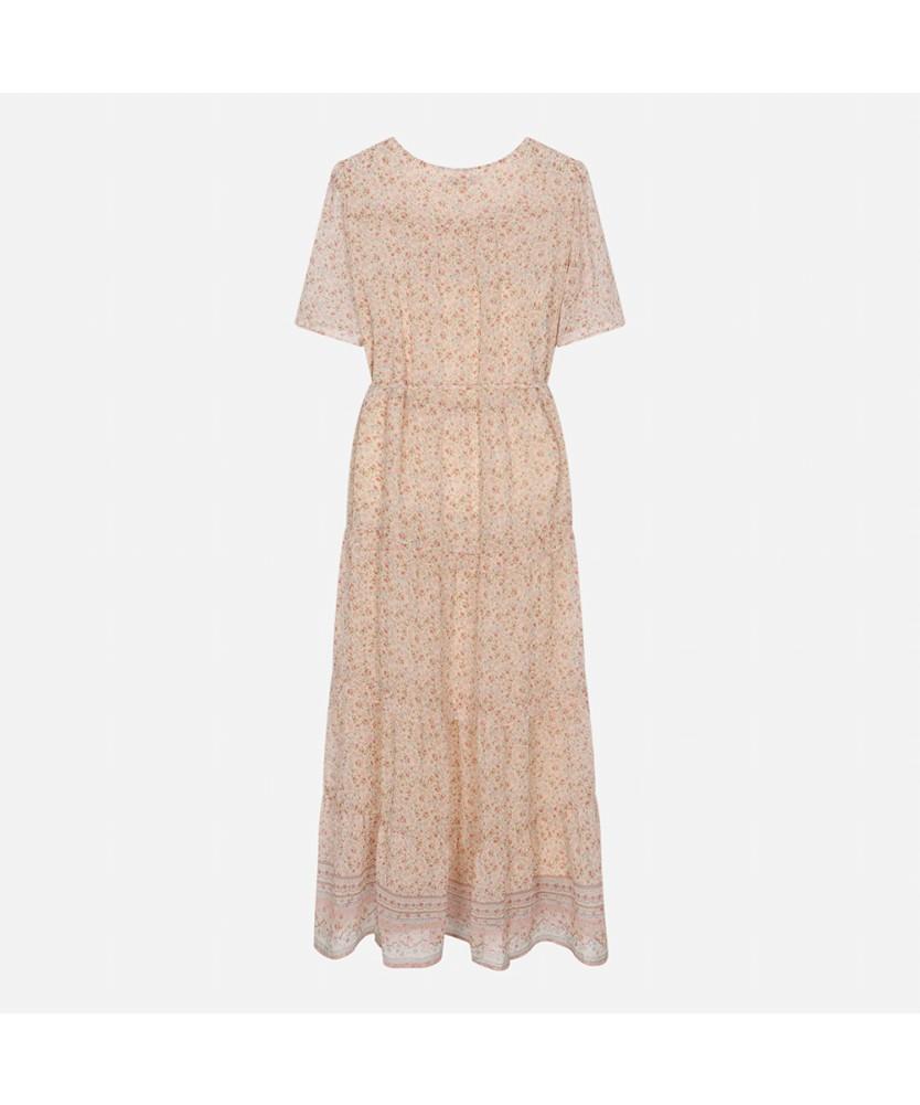 THURSDAY ISLAND Border Mix Square Neck Dress_T264Mop281W