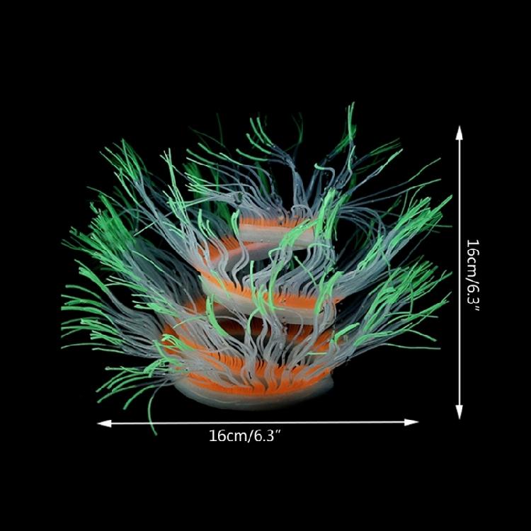 Glass Aquariums Ornament Noctilucent SeaAnemone Fishtanks Glowing Landscapes