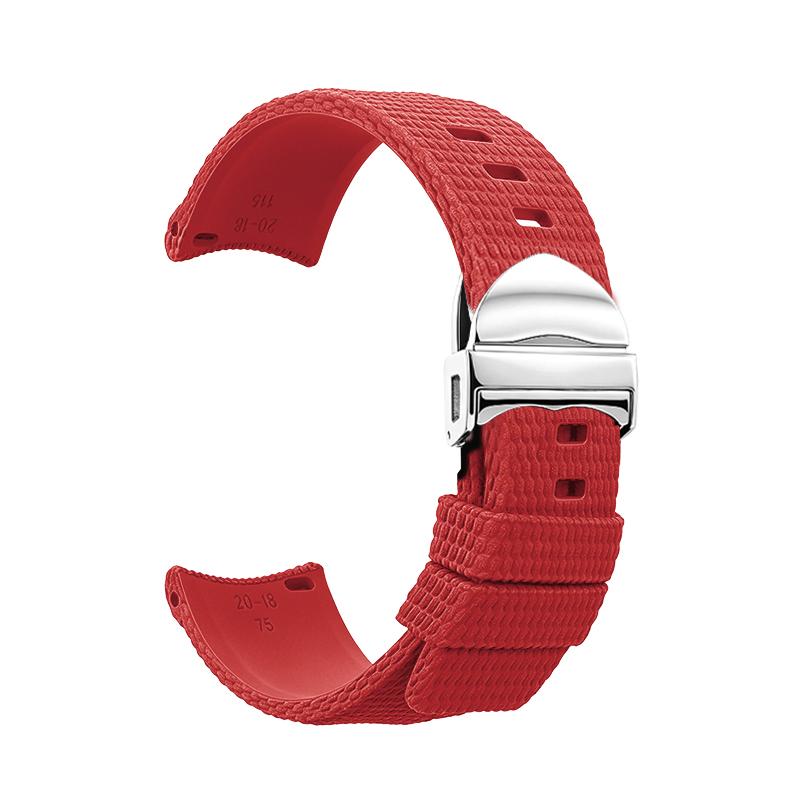 Quick-release elbow with curved fluororubber Watch strap for Tudor White Panda BLACK BAY Chronograph Monster Gold Eye M79360