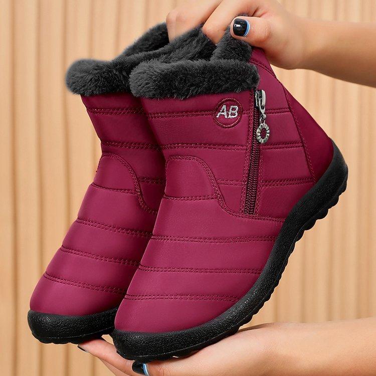 Men Women Plus Size Winter Warm Snow Boots Padded Lining Waterproof Ankle Boots Anti-slip Outdoor Hiking Mountaineering Sports Boots