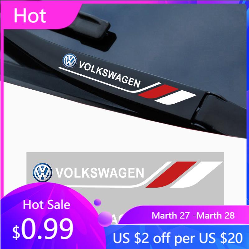 VW GTI GOLF 2026 Hot For VW VOLKSWAGEN Car Crystal Emblem Auto Decor Decals Car Window Wiper Stickers For Volkswagen GOLF Polo T