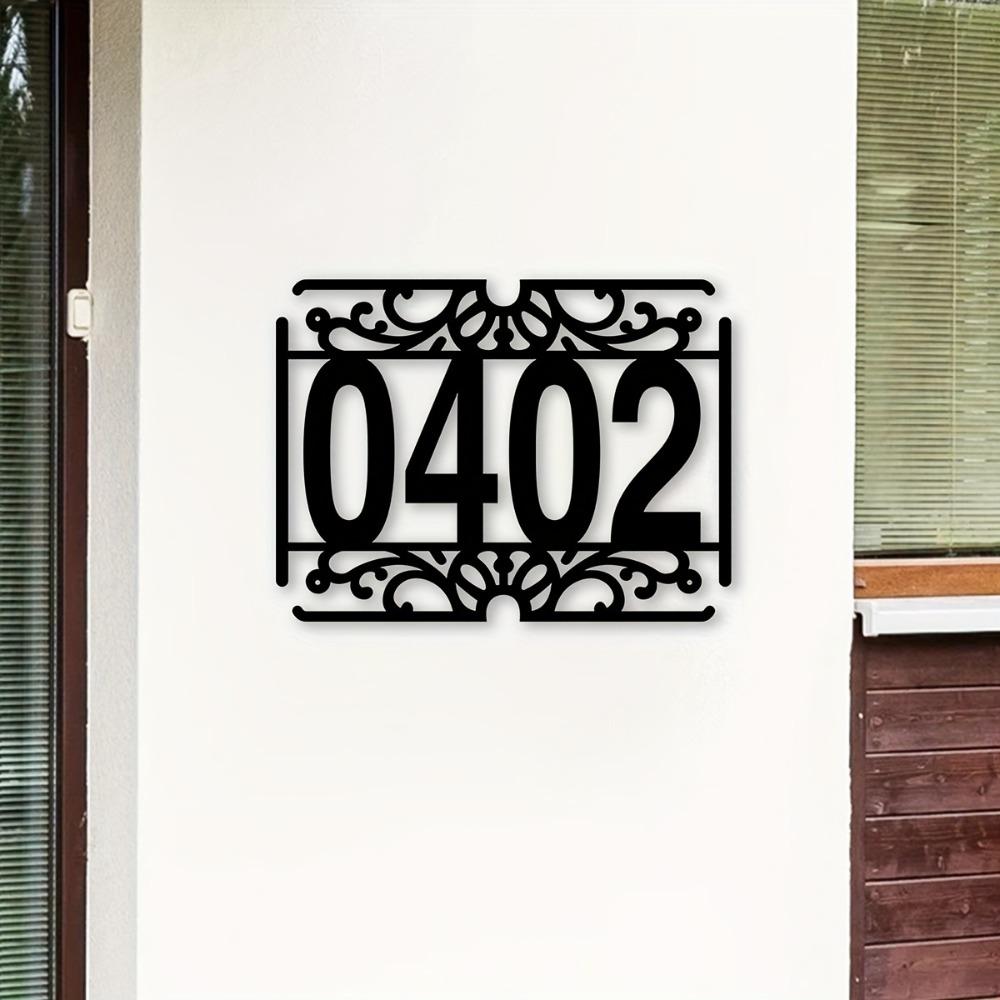 Metal Address Number Sign Personalized House Number Plaque Wall Decor Indoor Outdoor Gift