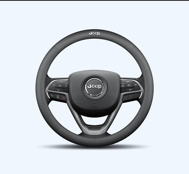 Universal Genuine Leather Steering Wheel Cover for Hongqi H5/HS5/HS7/H7/HS3/H9 - Ultra-thin, All-Season