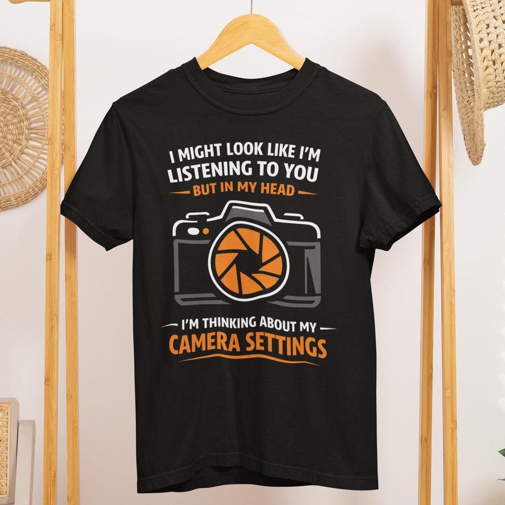 Photography Humor T Shirt Camera Settings Gift for Photographers